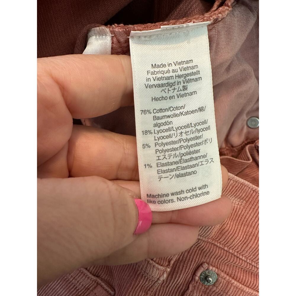 J.Crew blush pink corduroy vintage straights stretch jeans size 24- 0 - Picture 5 of 8